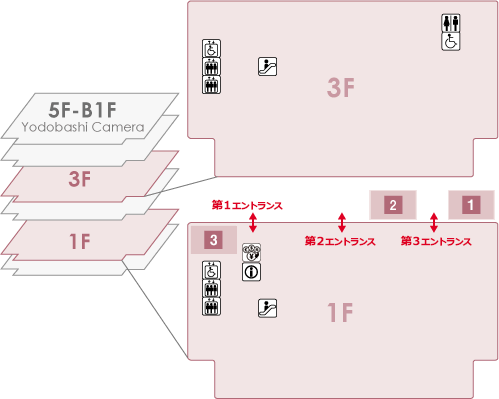 B1F-5F フロアマップ